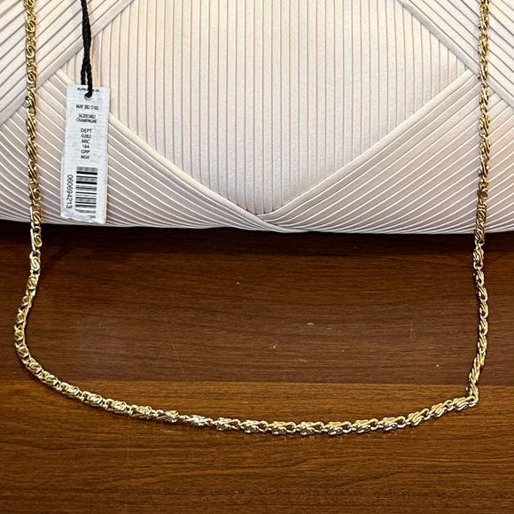 VTG 1980-90s Kate Landry Pleated Champagne Satin 3-Way Convertible Evening Bag - Picture 2 of 16